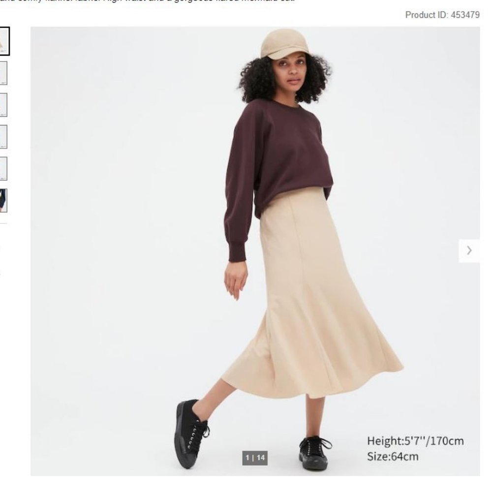 Uniqlo Cream Skirt